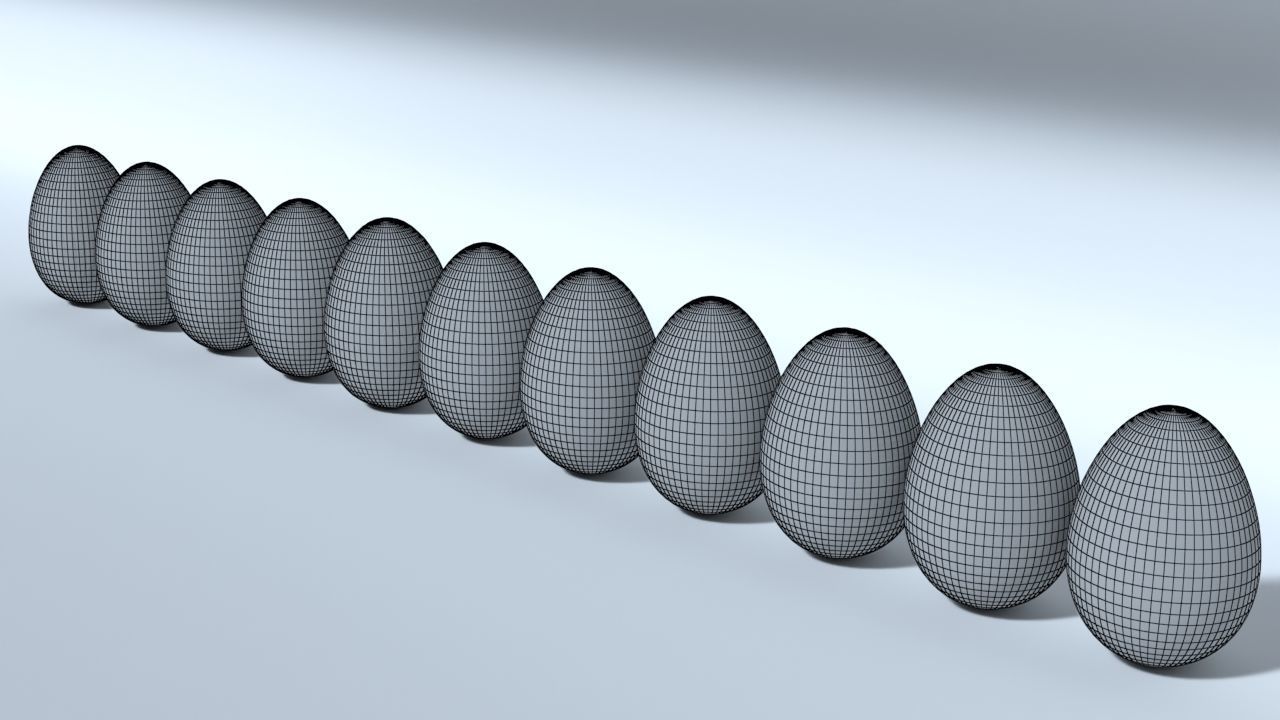 Easter Eggs 11 Different Designs  Low-poly 3D model_5