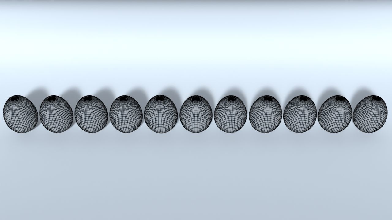 Easter Eggs 11 Different Designs  Low-poly 3D model_9