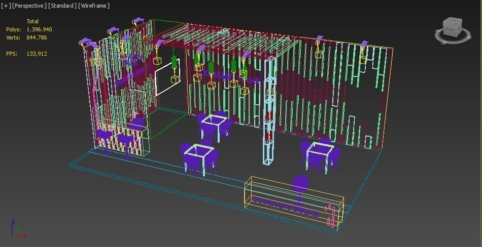 Booth Exhibition Stand Stall 6x10m Height 400 cm 3 Side Open 3D model_7
