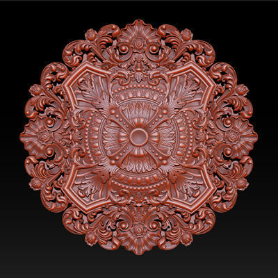 Decorative Ceiling Center - for CNC router 3D print model_21