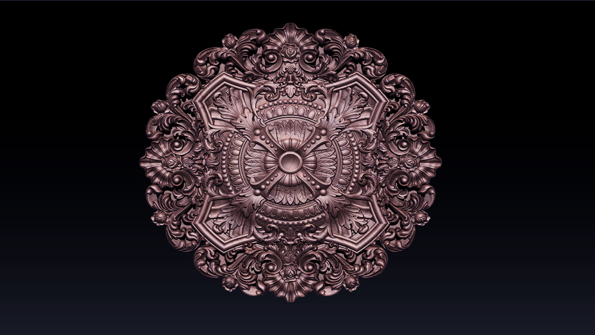 Decorative Ceiling Center - for CNC router 3D print model_2