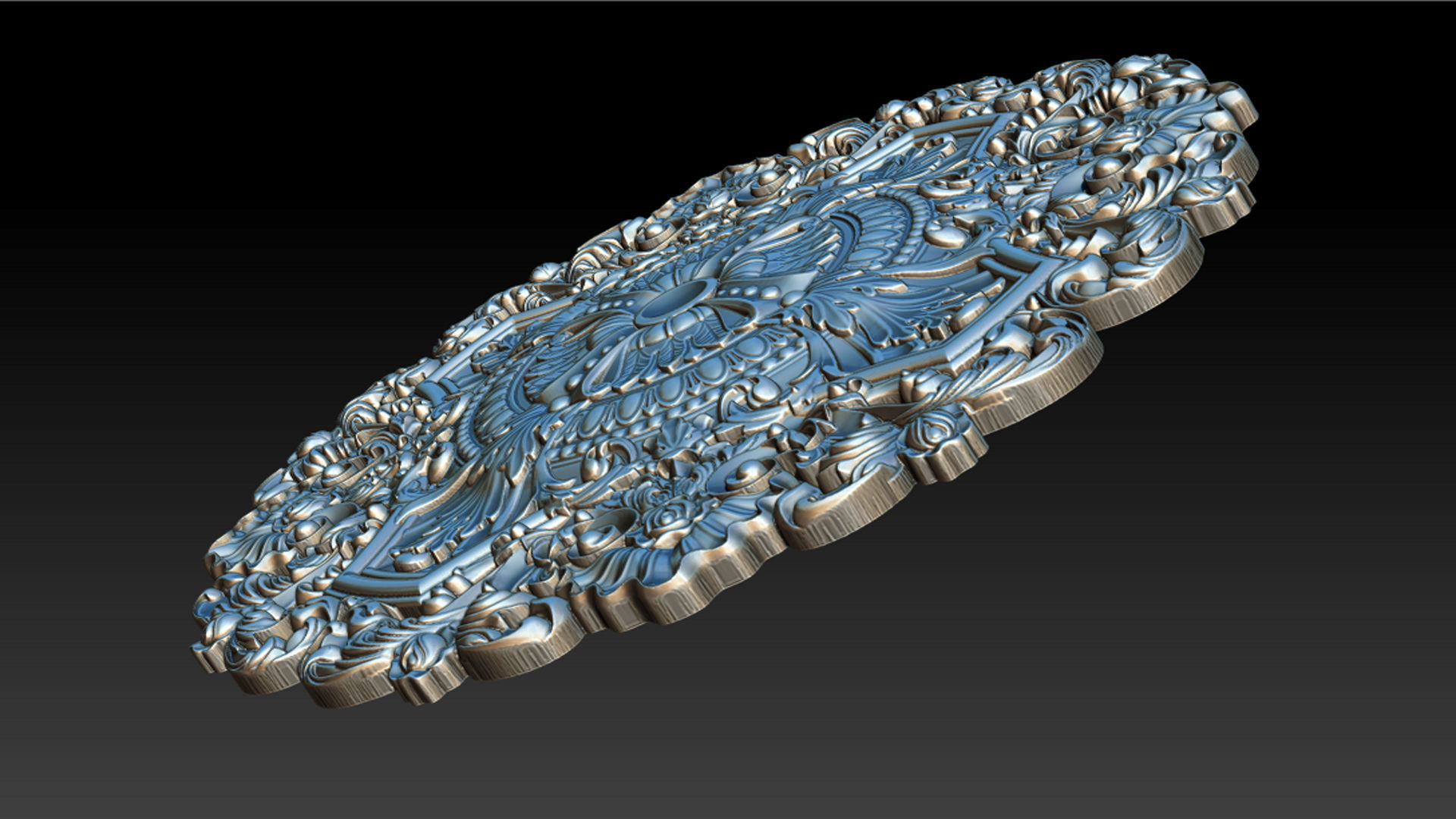 Decorative Ceiling Center - for CNC router 3D print model_16