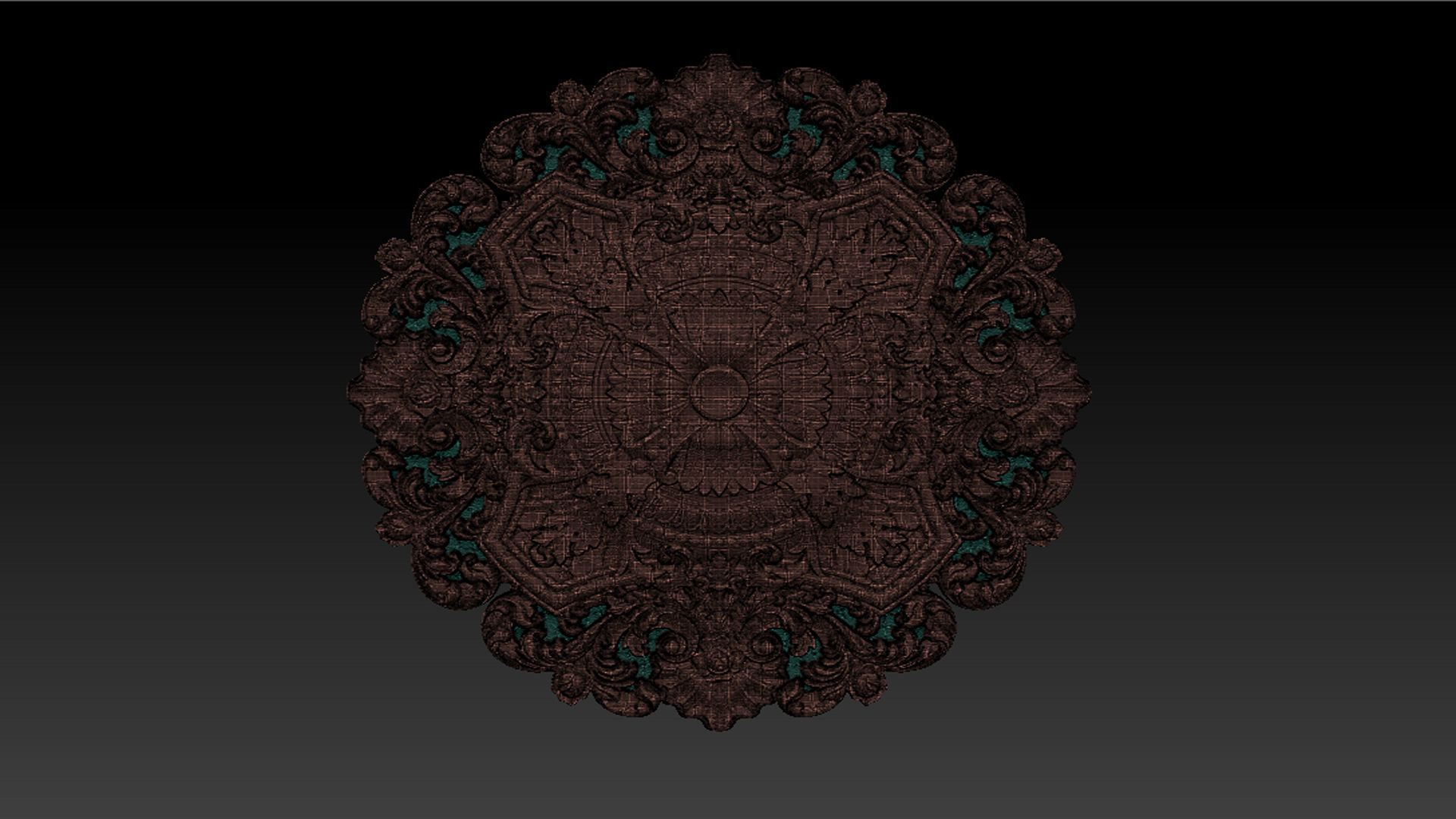 Decorative Ceiling Center - for CNC router 3D print model_23