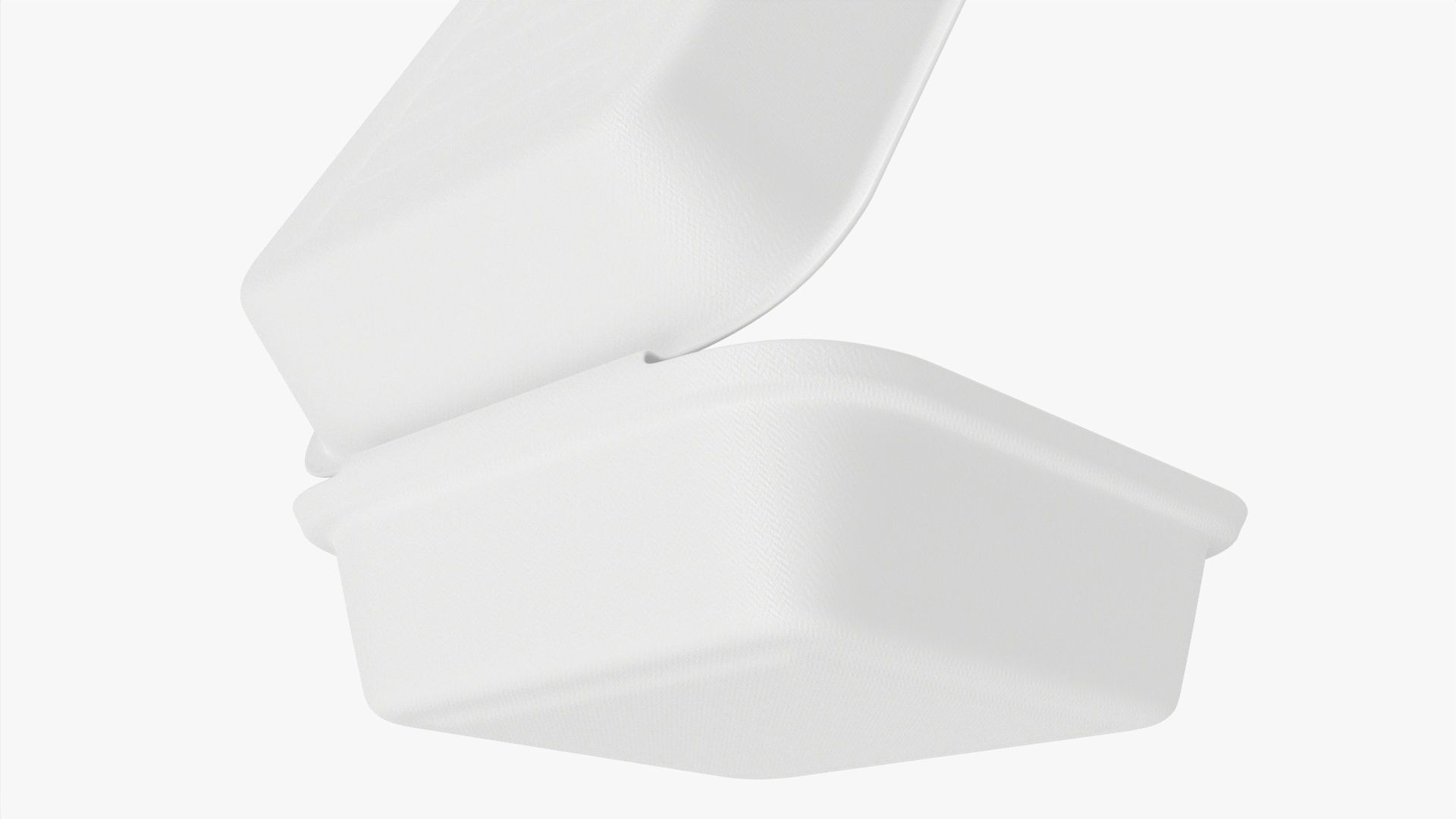 Take-away compostable container open 3D model_2