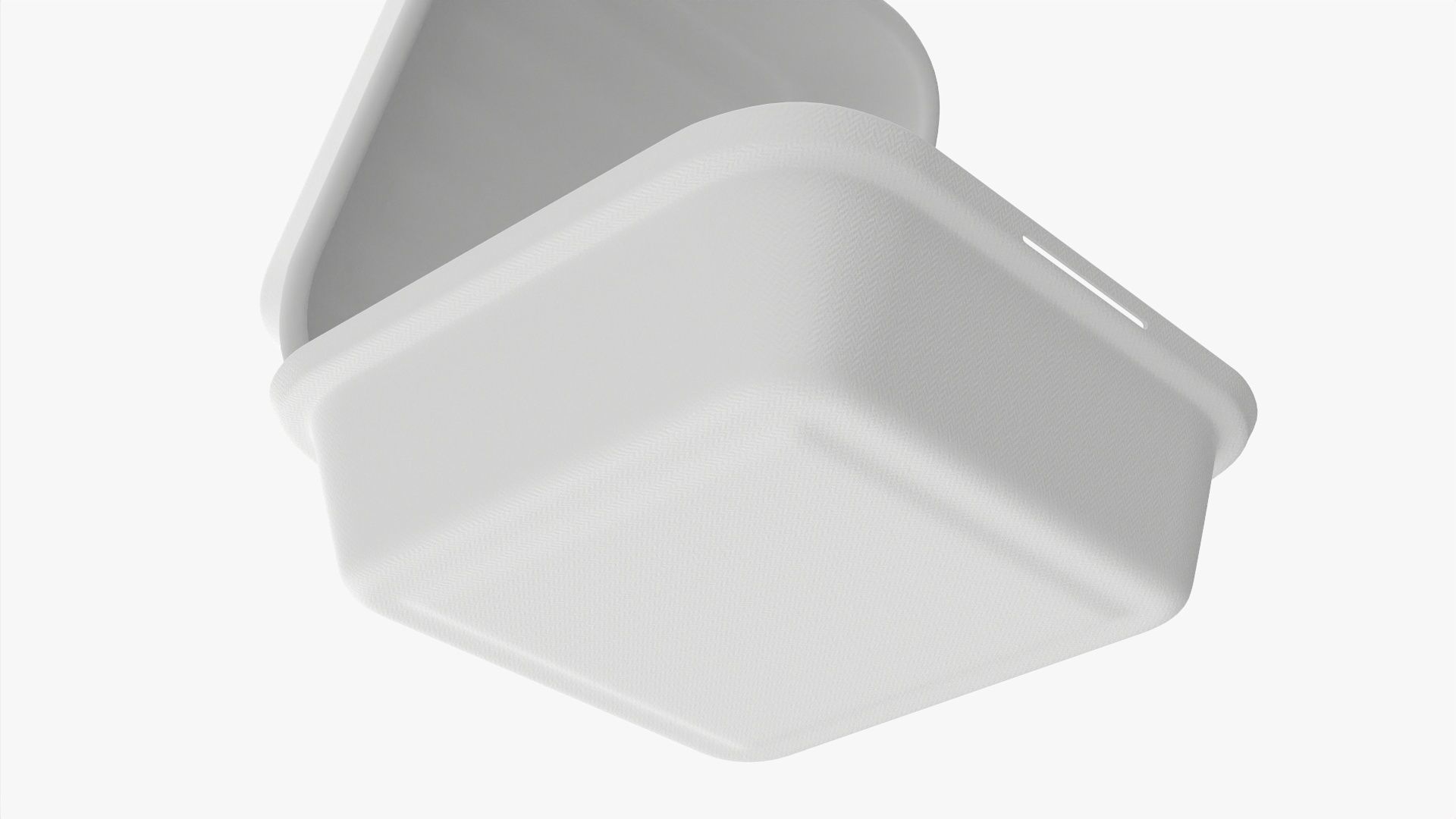 Take-away compostable container open 3D model_3