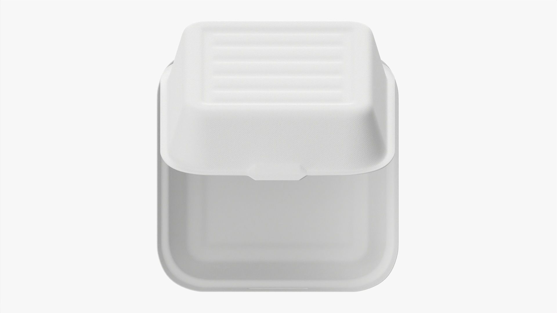 Take-away compostable container open 3D model_6