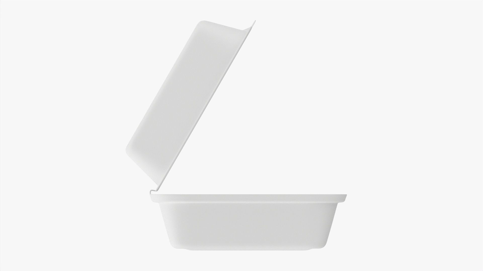 Take-away compostable container open 3D model_5
