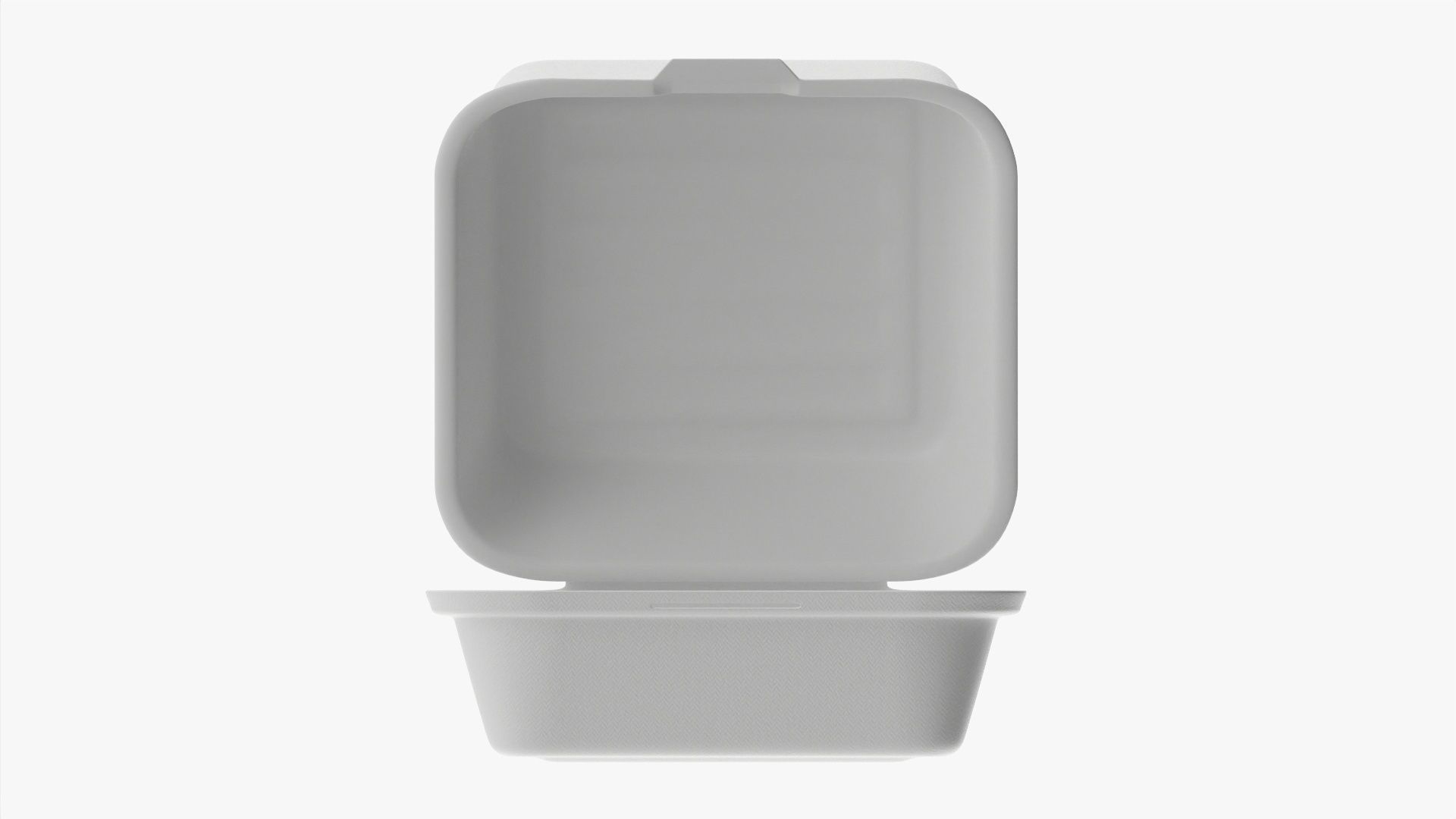 Take-away compostable container open 3D model_4