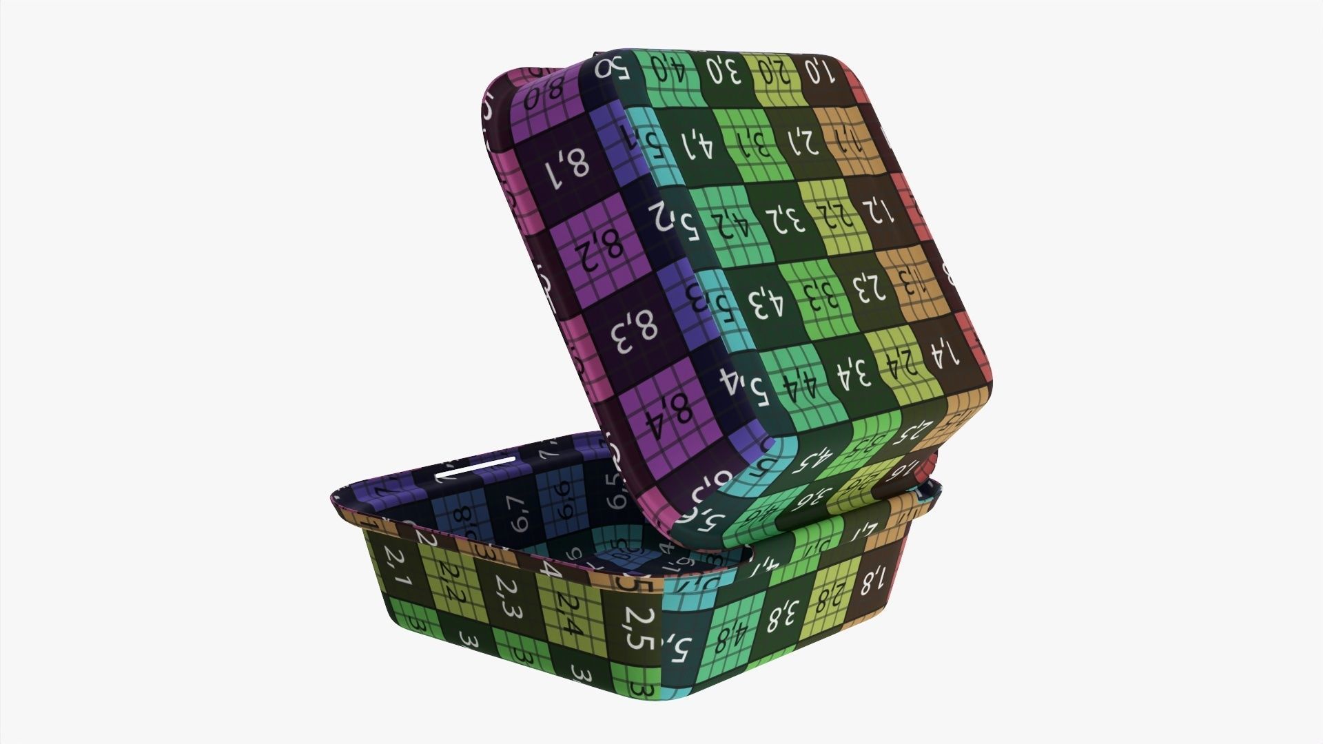 Take-away compostable container open 3D model_10