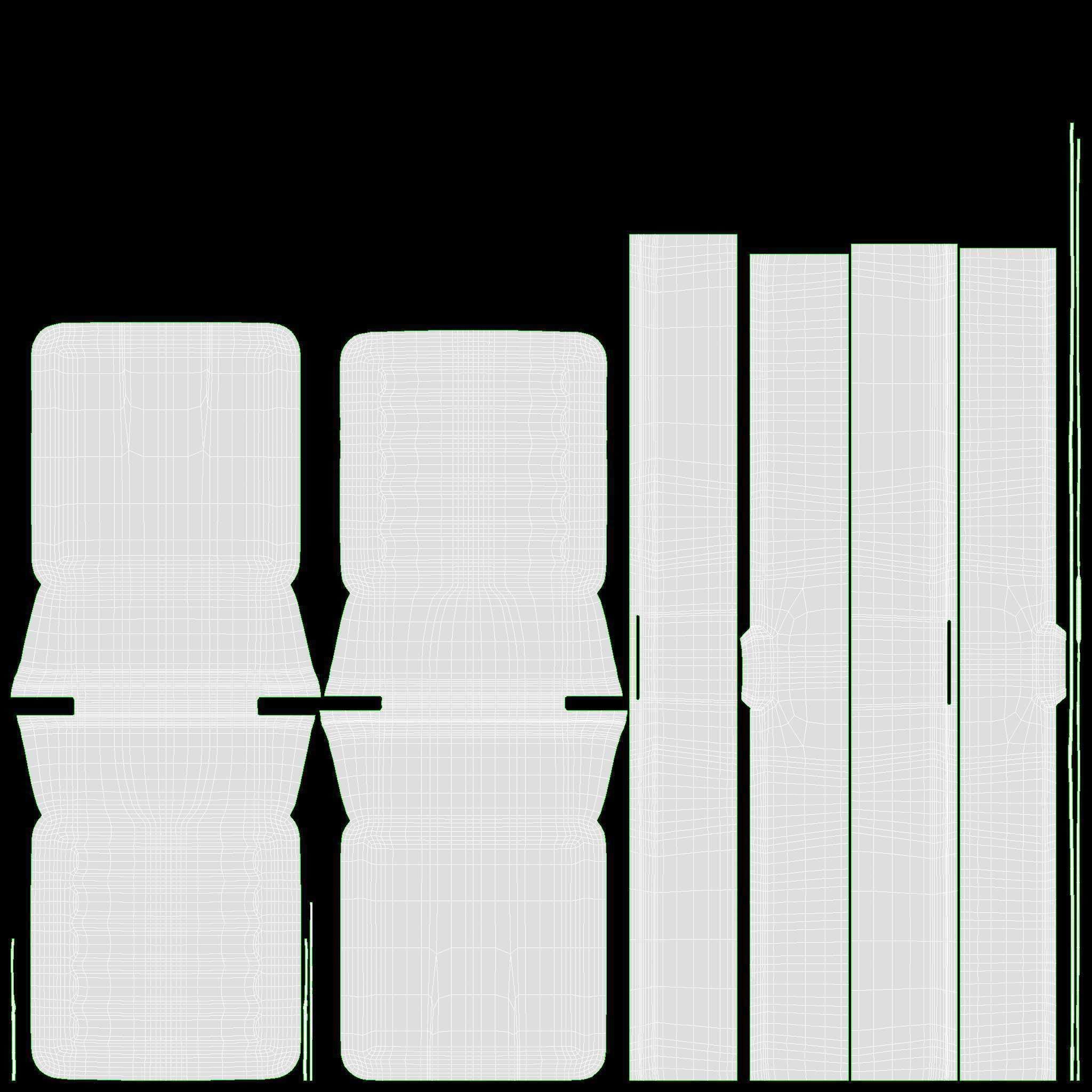 Take-away compostable container open 3D model_11