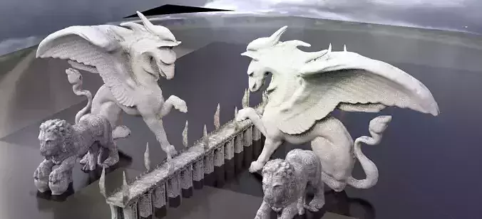 Palace of Pegasus Kitbash 2 3D model