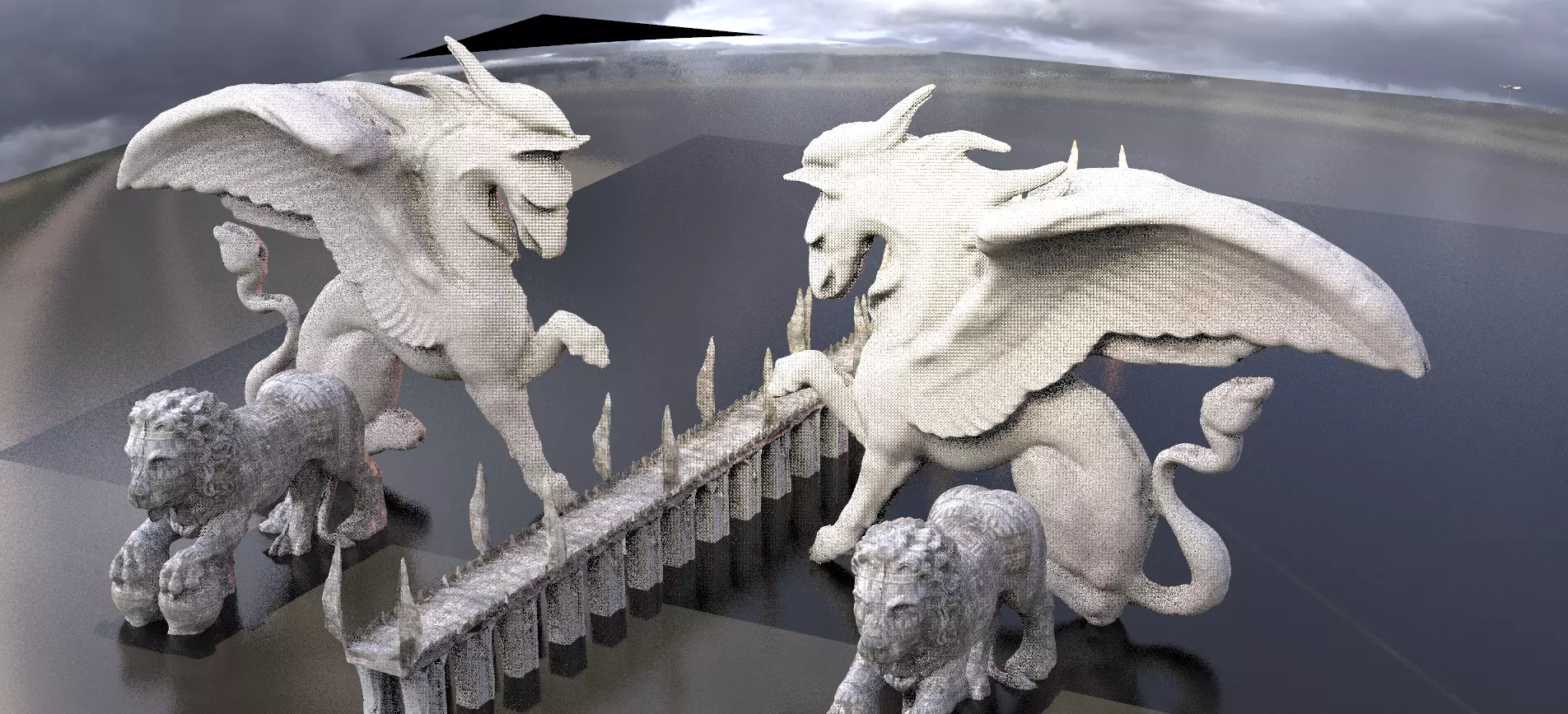 Palace of Pegasus Kitbash 2 3D model_0