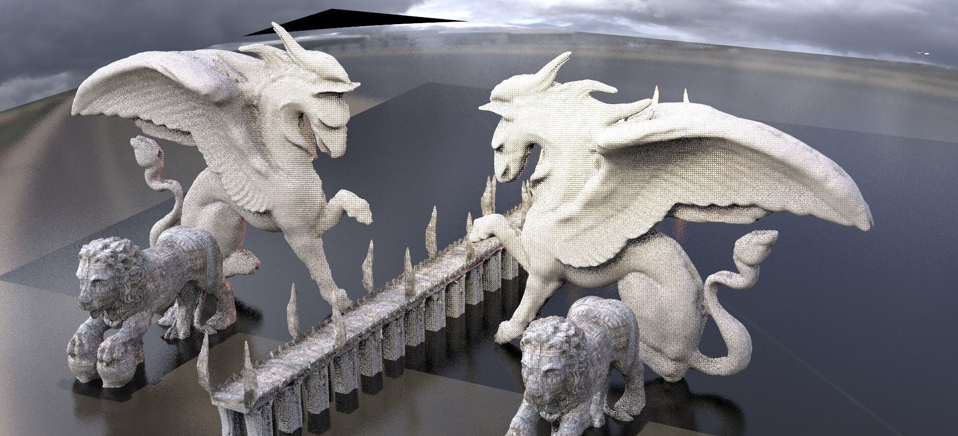 Palace of Pegasus Kitbash 2 3D model_1