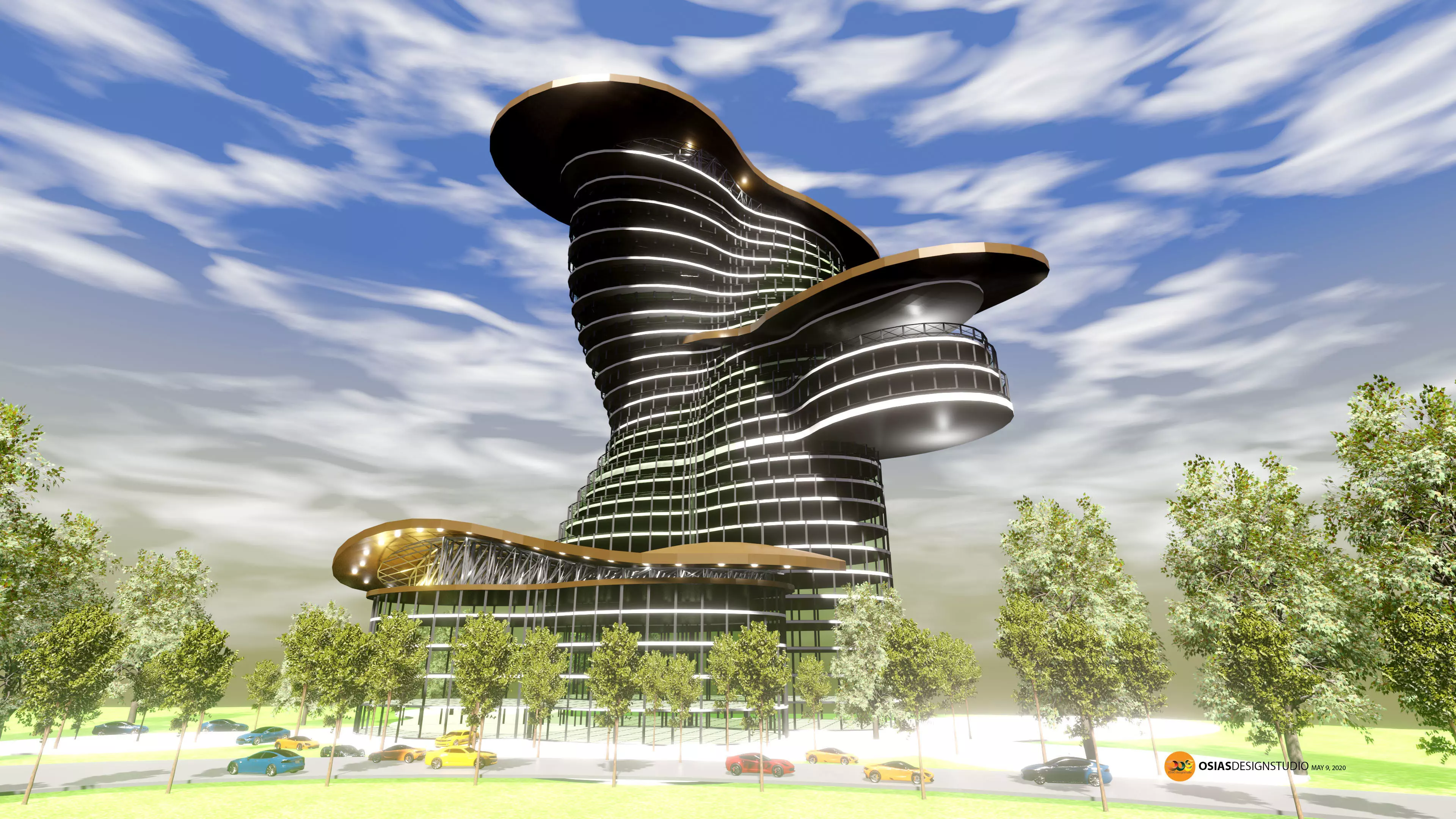 turning twisted bldg model 3D model