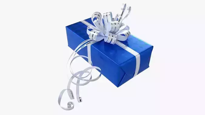 Gift box with bow ribbon 01