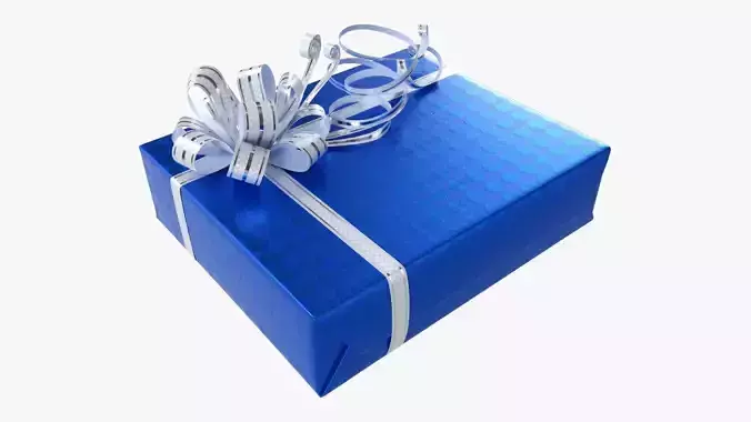 Gift box with bow ribbon 02