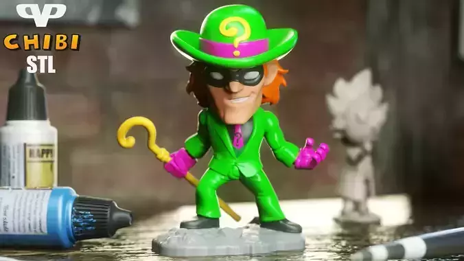 Riddler Chibi STL for 3D Printing ChibiSTL 3DXM