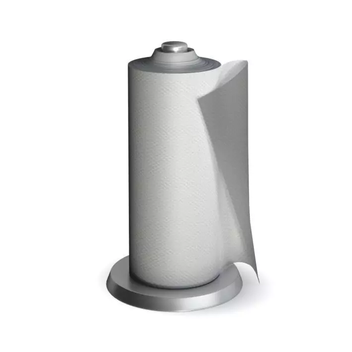 Silver Modern Paper Towel Holder 3D model_0