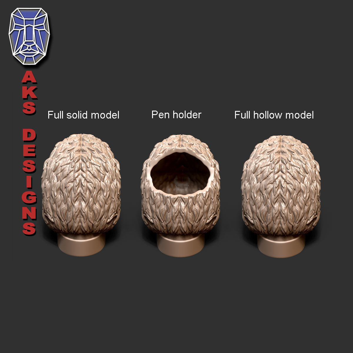 Eagle version 1 Penholder 3D print model_10