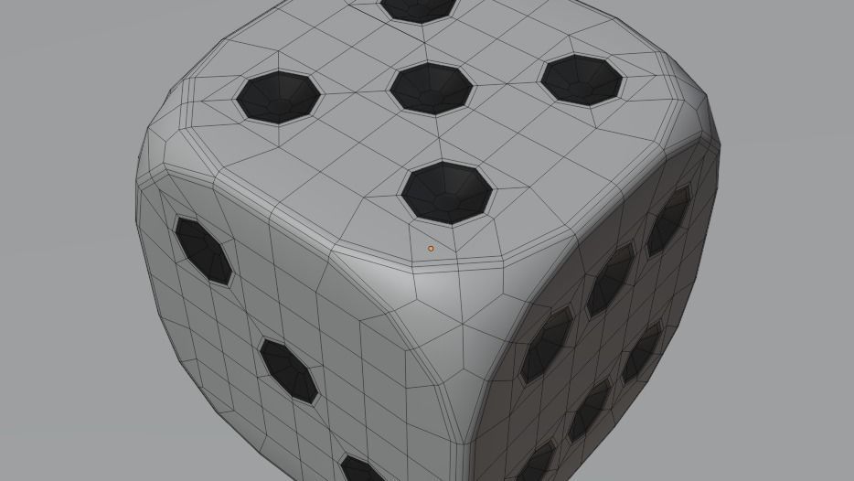 High quality dice with shine Low-poly 3D model_7