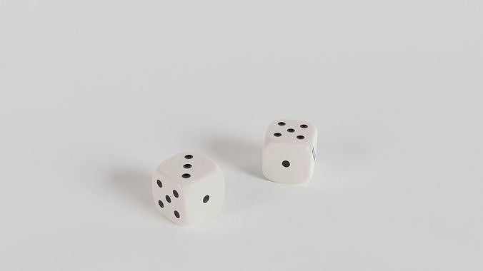 High quality dice with shine Low-poly 3D model