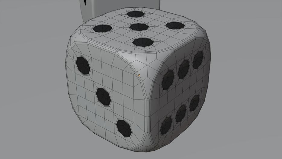 High quality dice with shine Low-poly 3D model_6