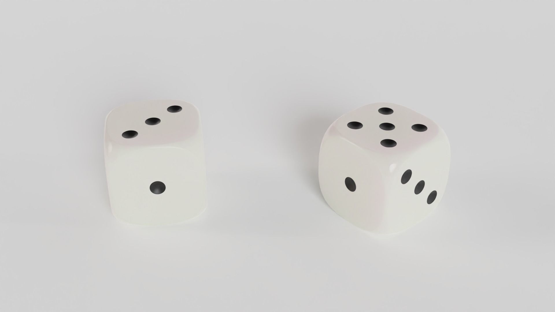 High quality dice with shine Low-poly 3D model_1