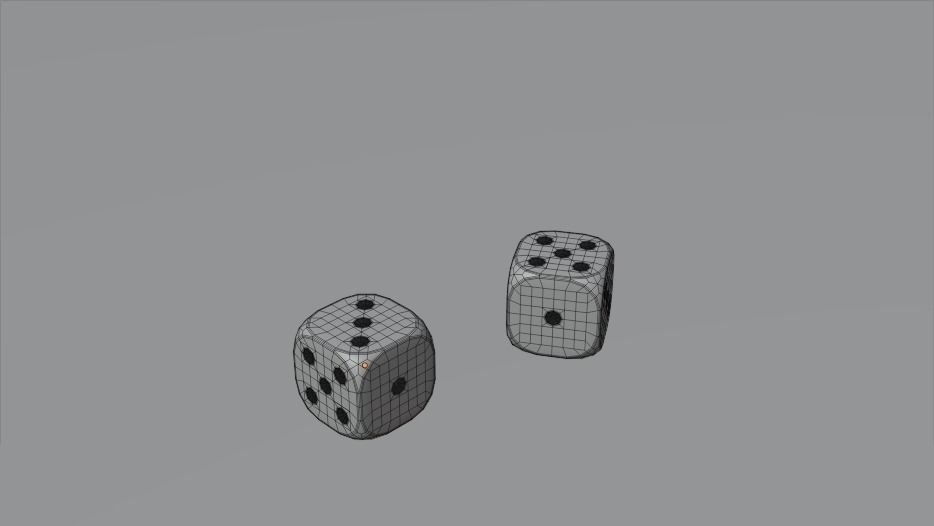 High quality dice with shine Low-poly 3D model_5