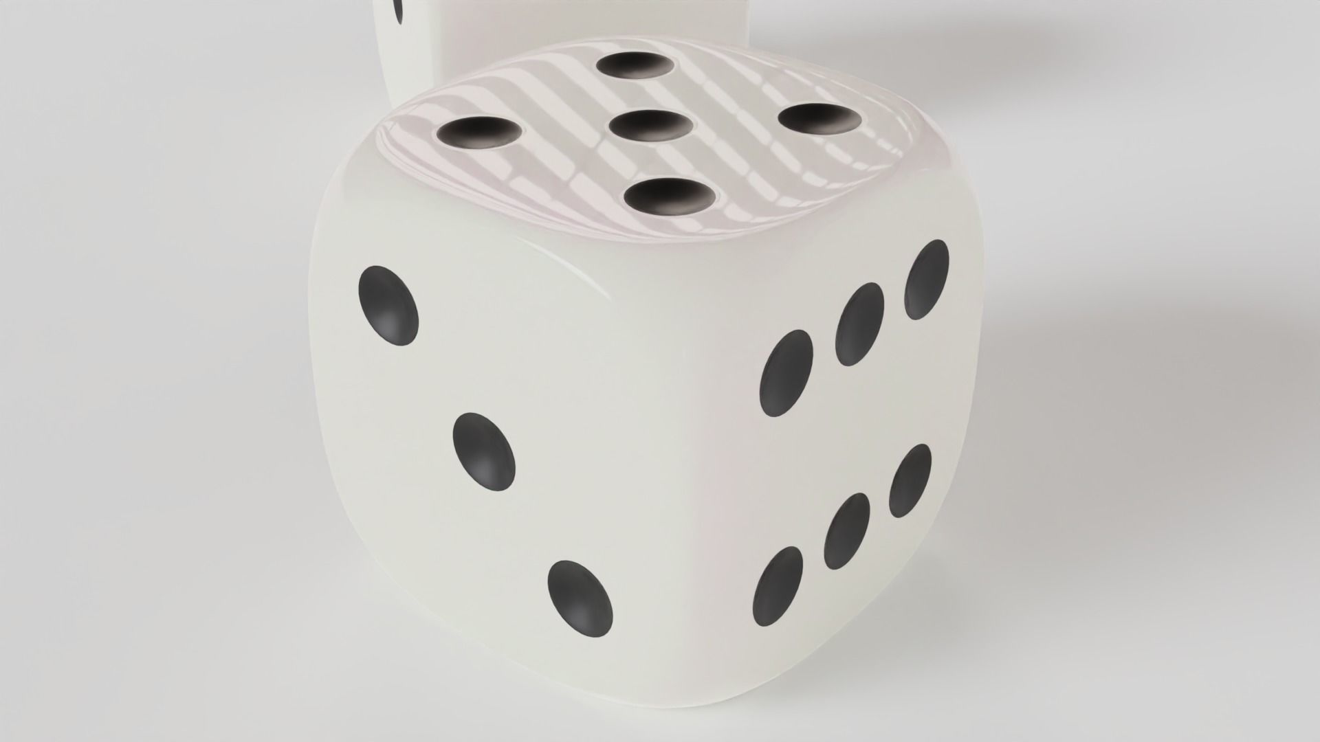 High quality dice with shine Low-poly 3D model_2