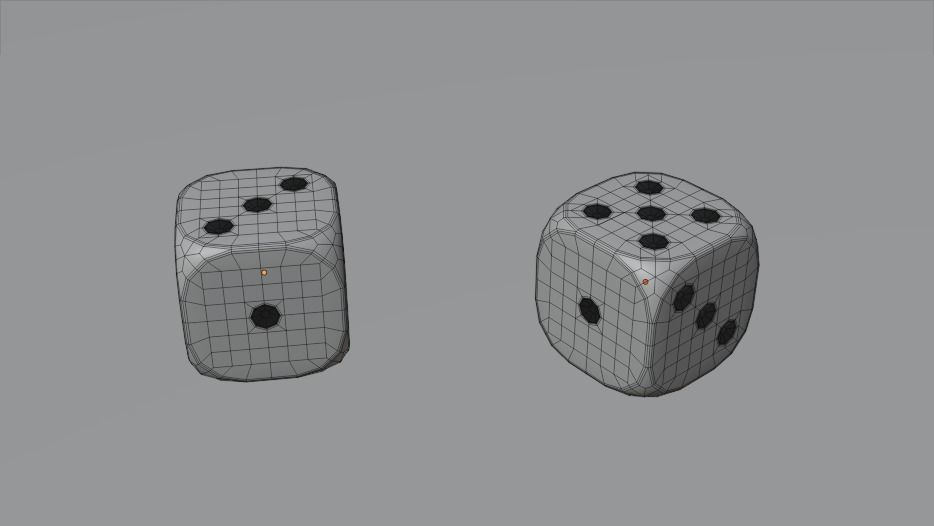 High quality dice with shine Low-poly 3D model_4