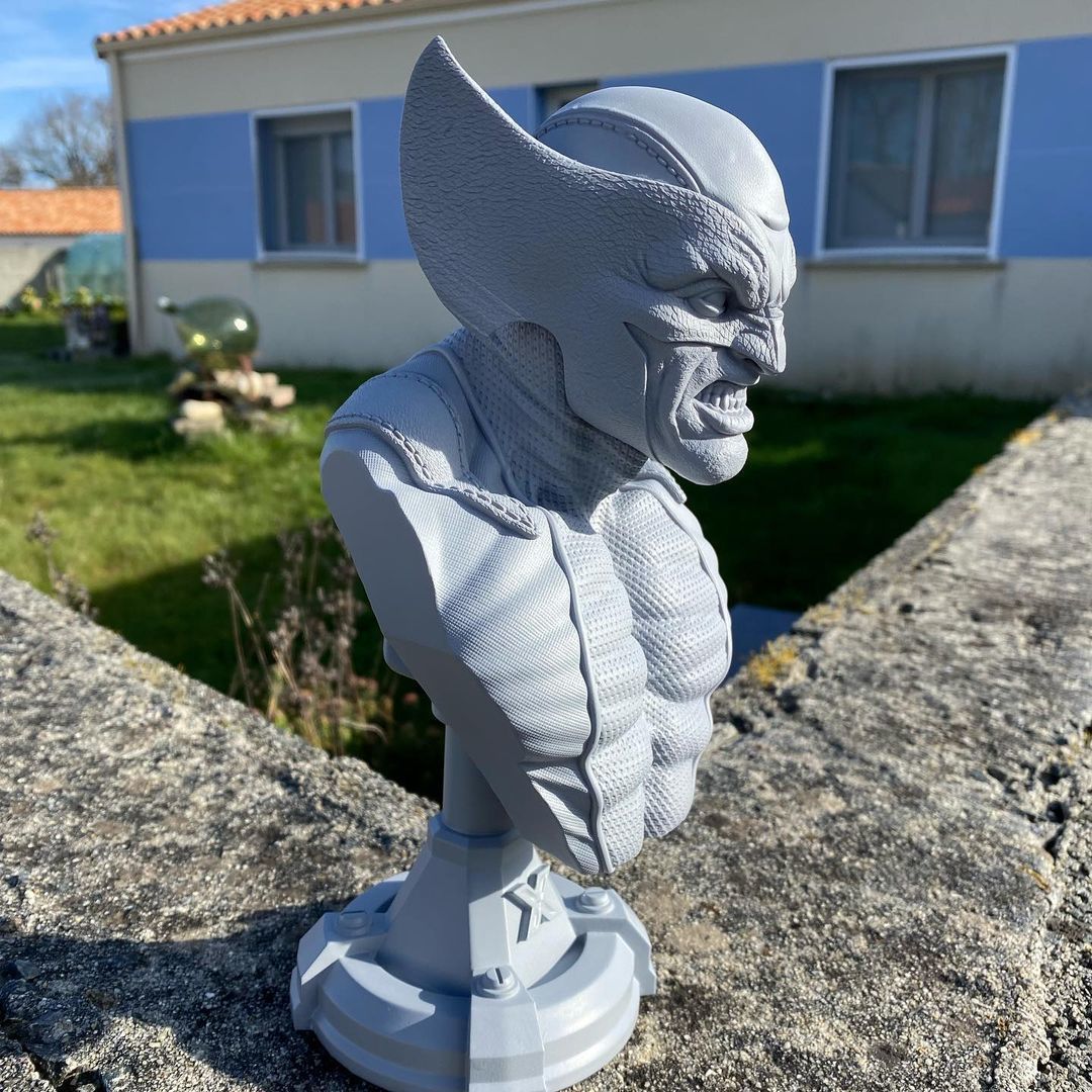 WOLVERINE X- MEN BUST 3D print model_10