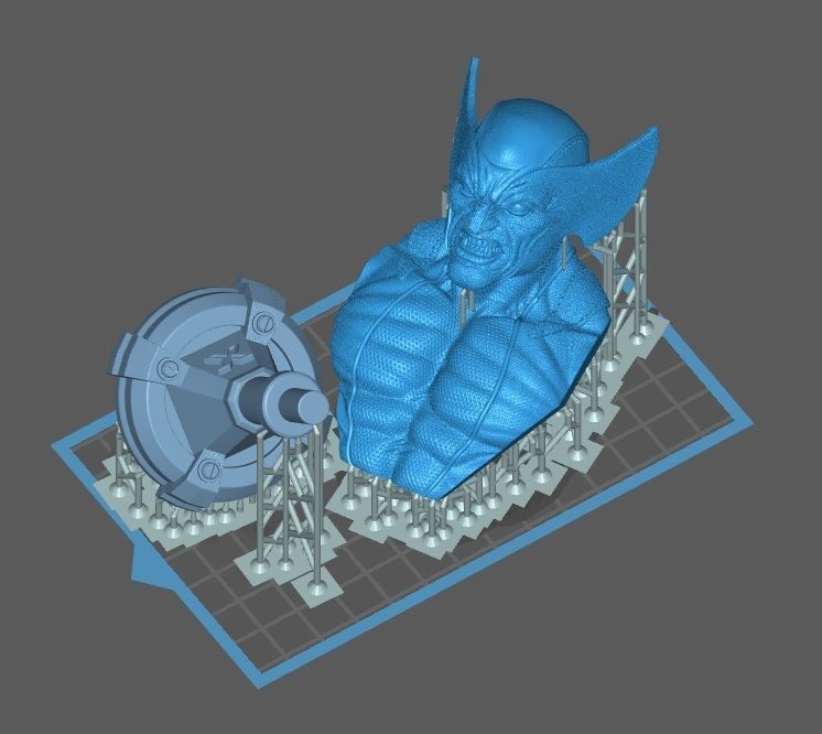 WOLVERINE X- MEN BUST 3D print model_2