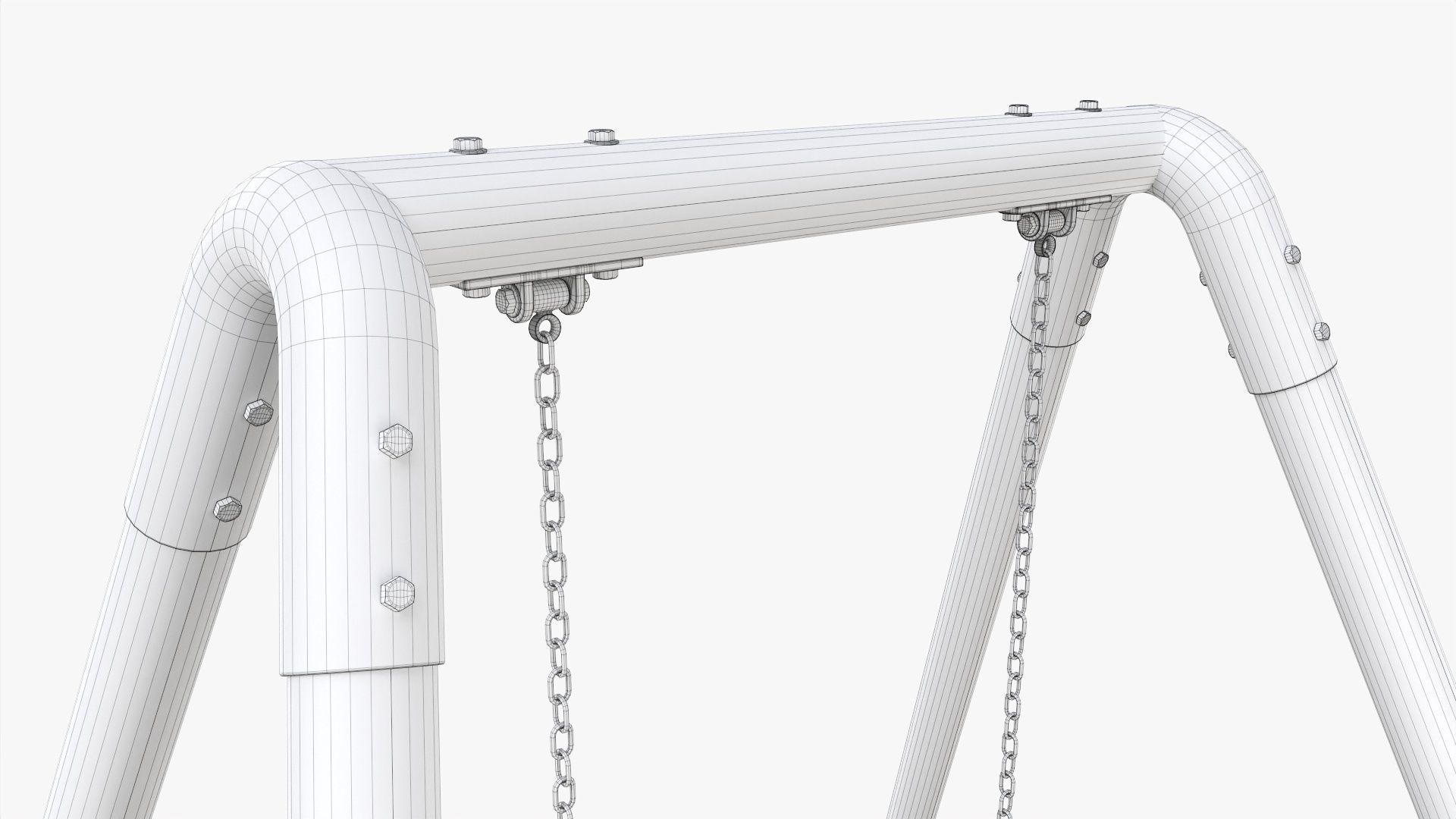 Swing single outdoor  3D model_8