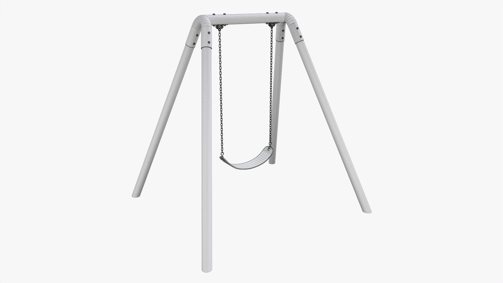 Swing single outdoor  3D model_7
