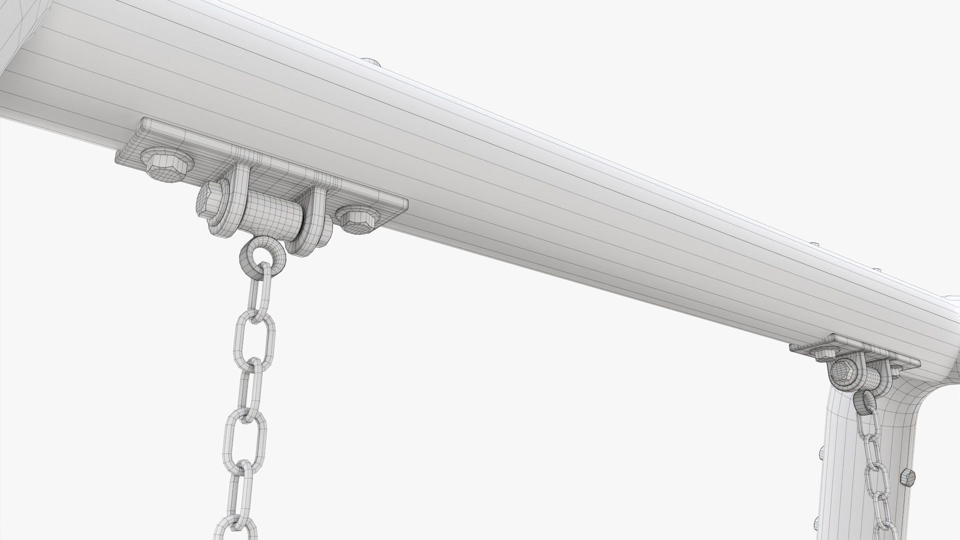 Swing single outdoor  3D model_9