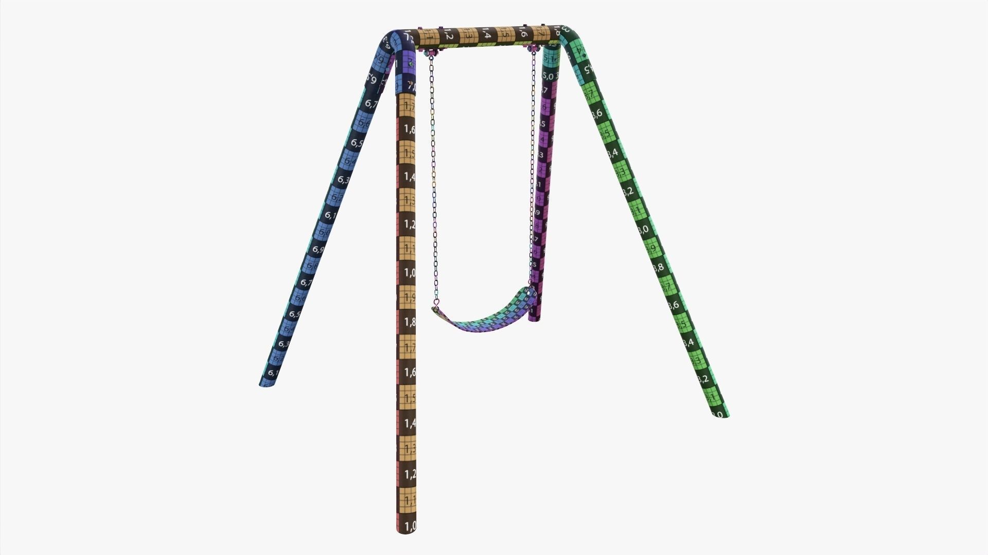 Swing single outdoor  3D model_10