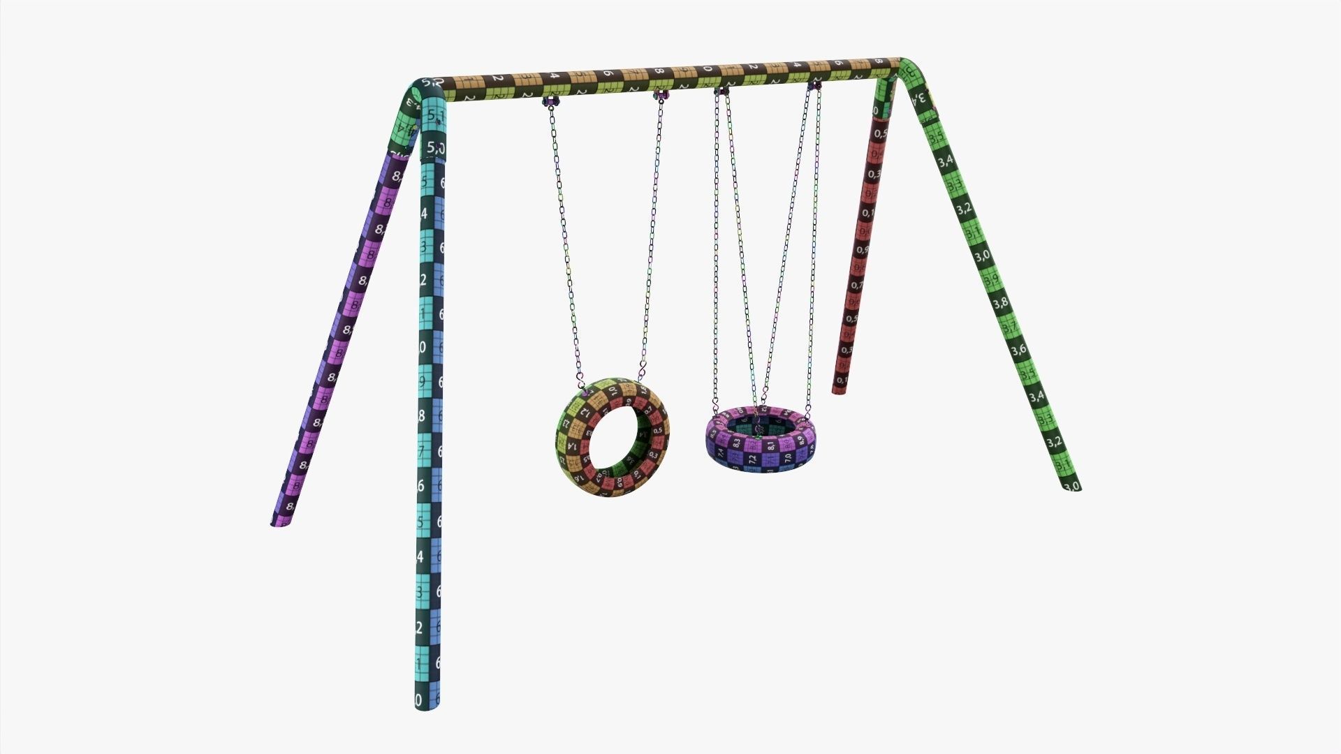 Tire swing outdoor 02 3D model_11