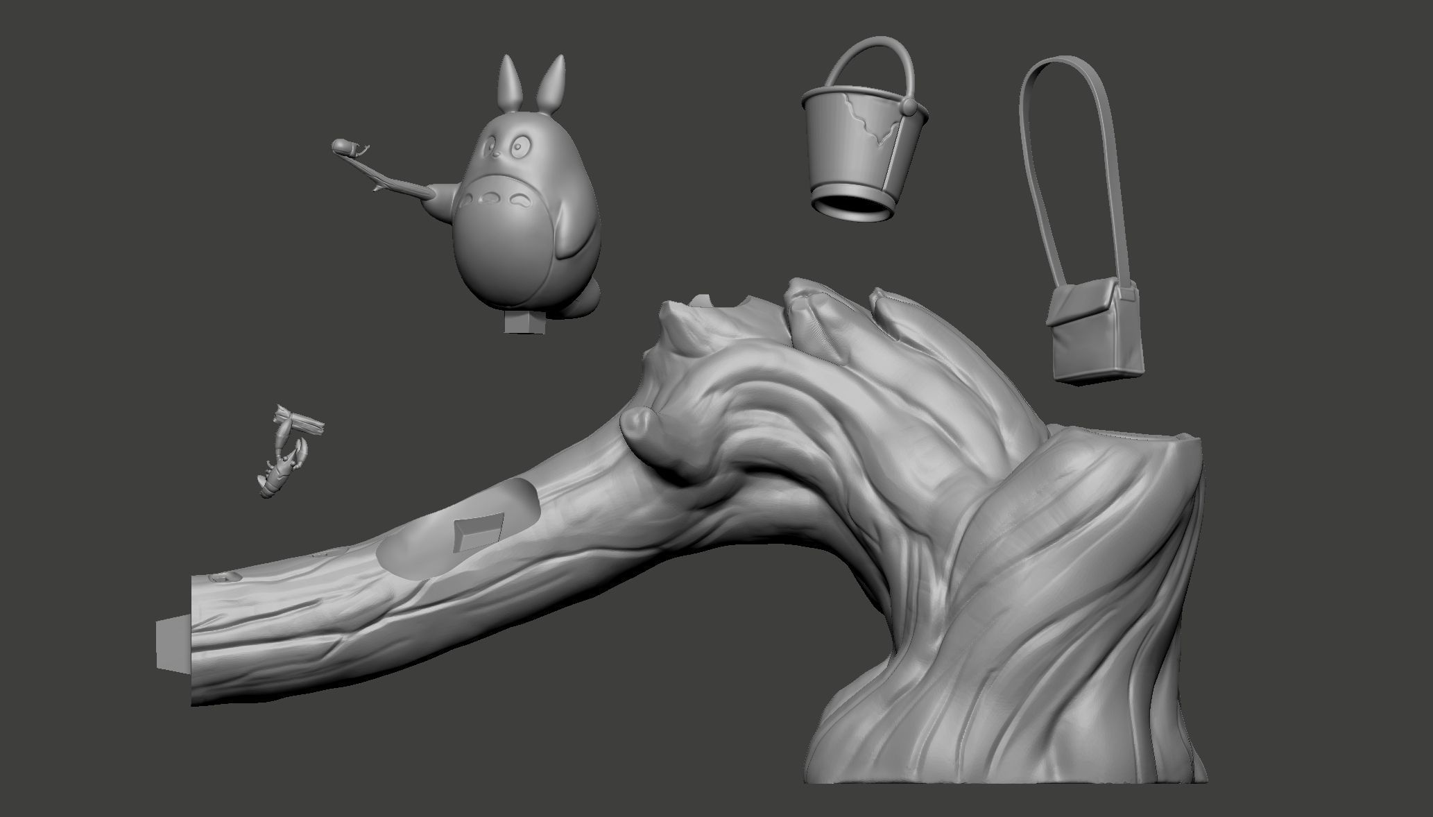 Totoro Fanart 3D print model_8