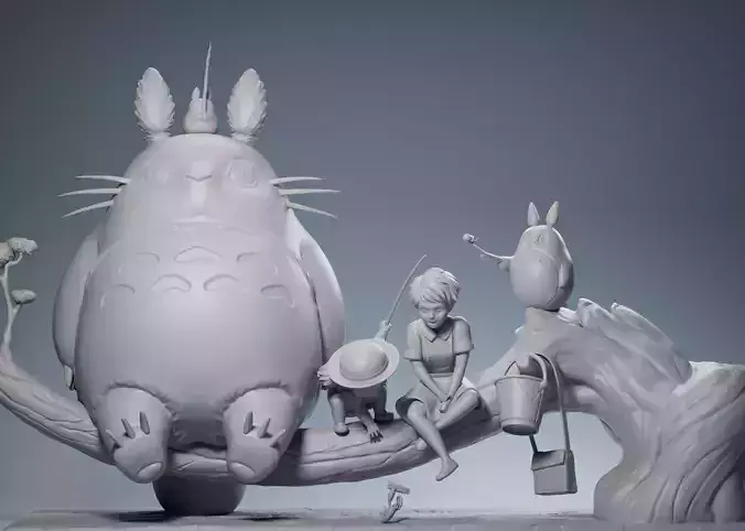 Totoro Fanart 3D print model