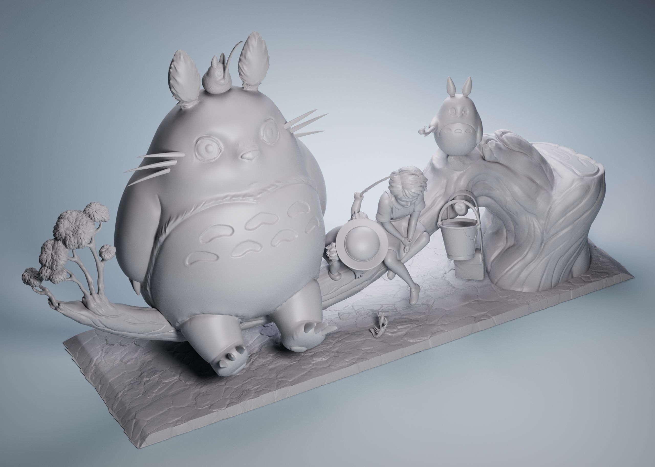 Totoro Fanart 3D print model_3