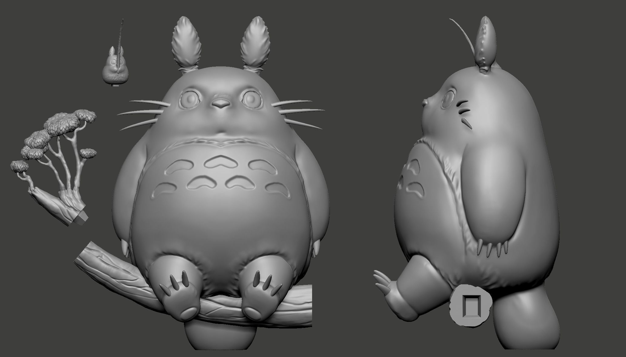 Totoro Fanart 3D print model_7