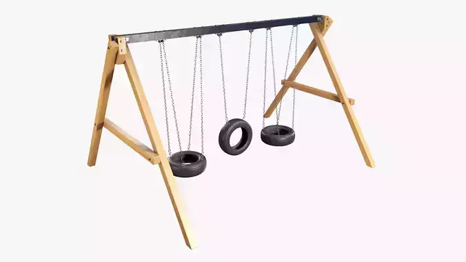 Tire swing outdoor 03 3D model