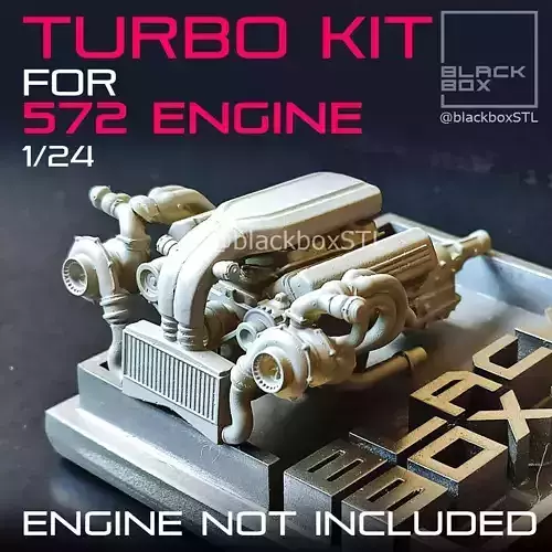 TWIN Turbo set for 572 ENGINE 1-24th 3D print model