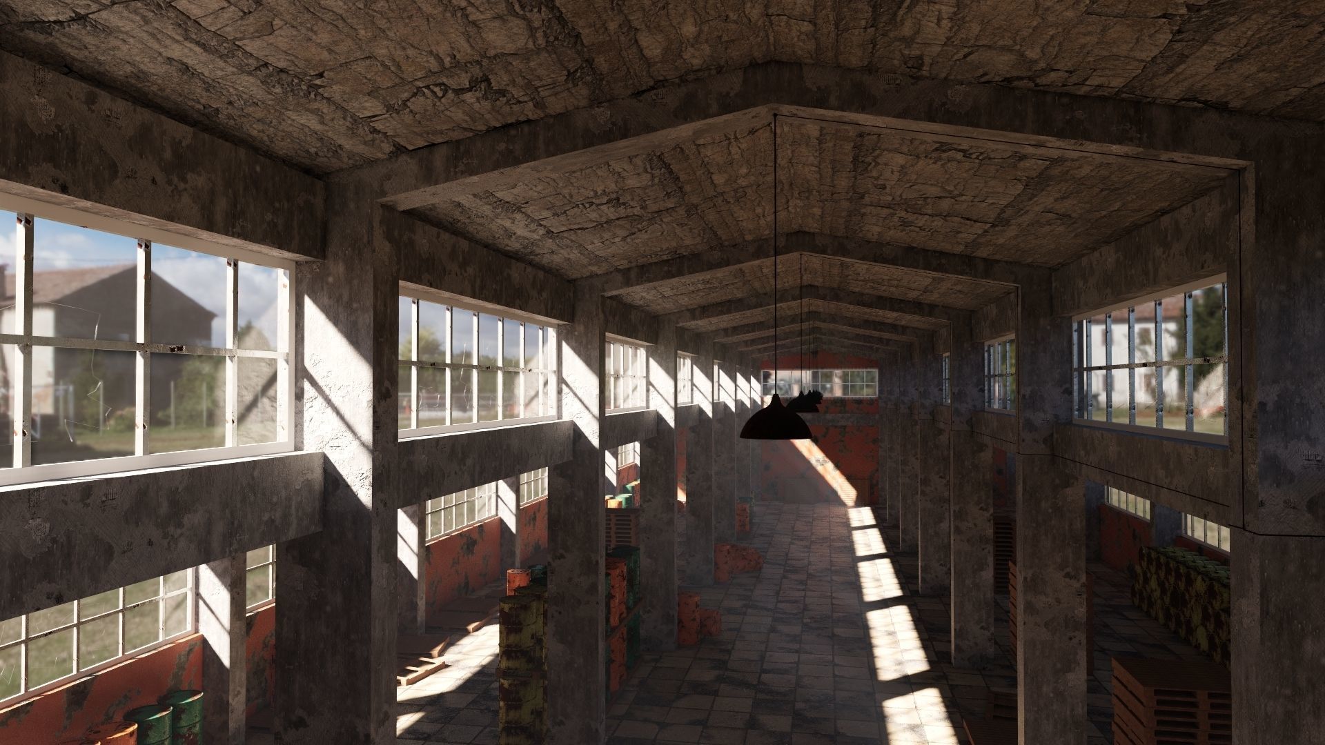 ABANDONED WAREHOUSE 3 Low-poly 3D model_7