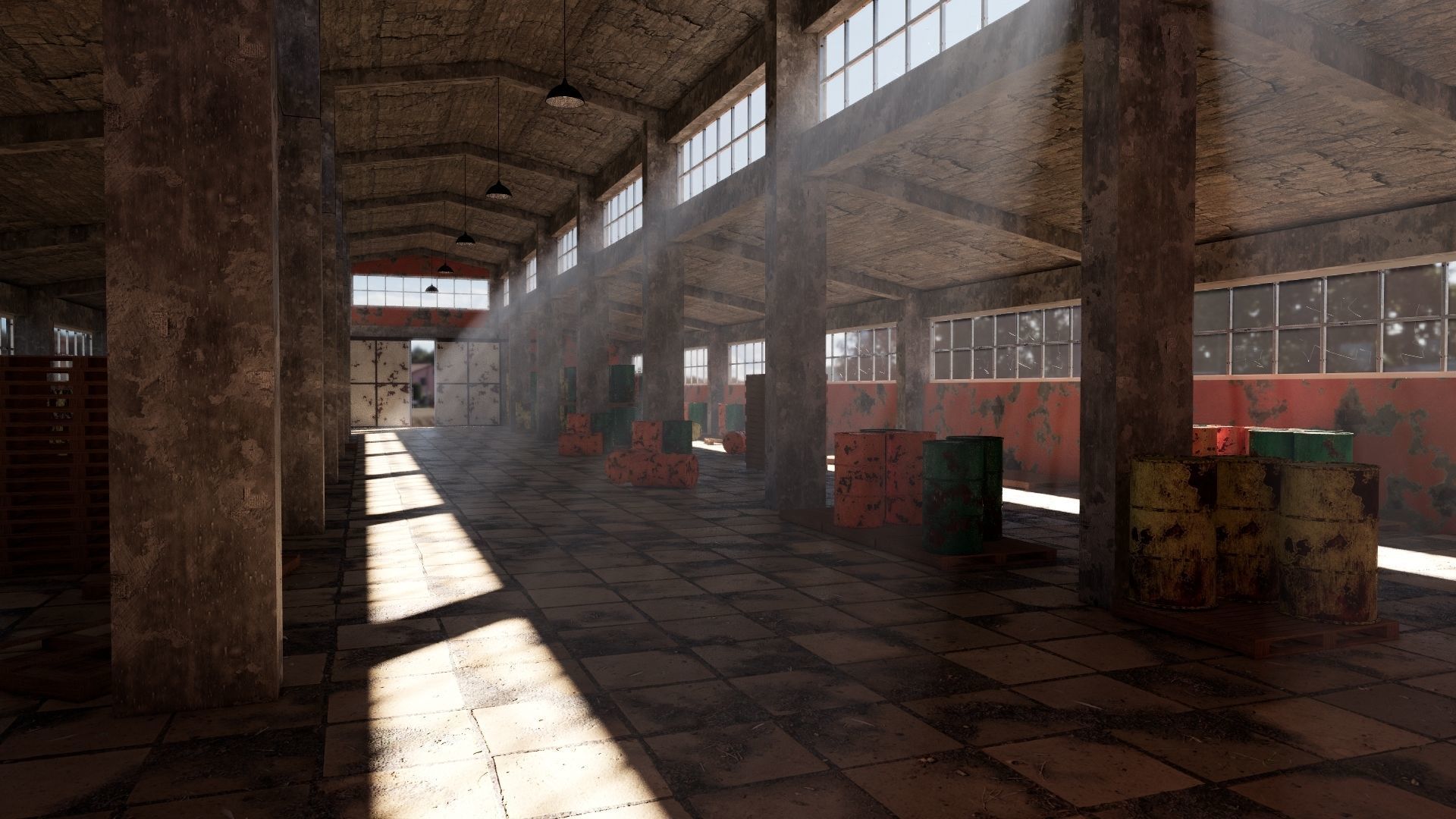 ABANDONED WAREHOUSE 3 Low-poly 3D model_3