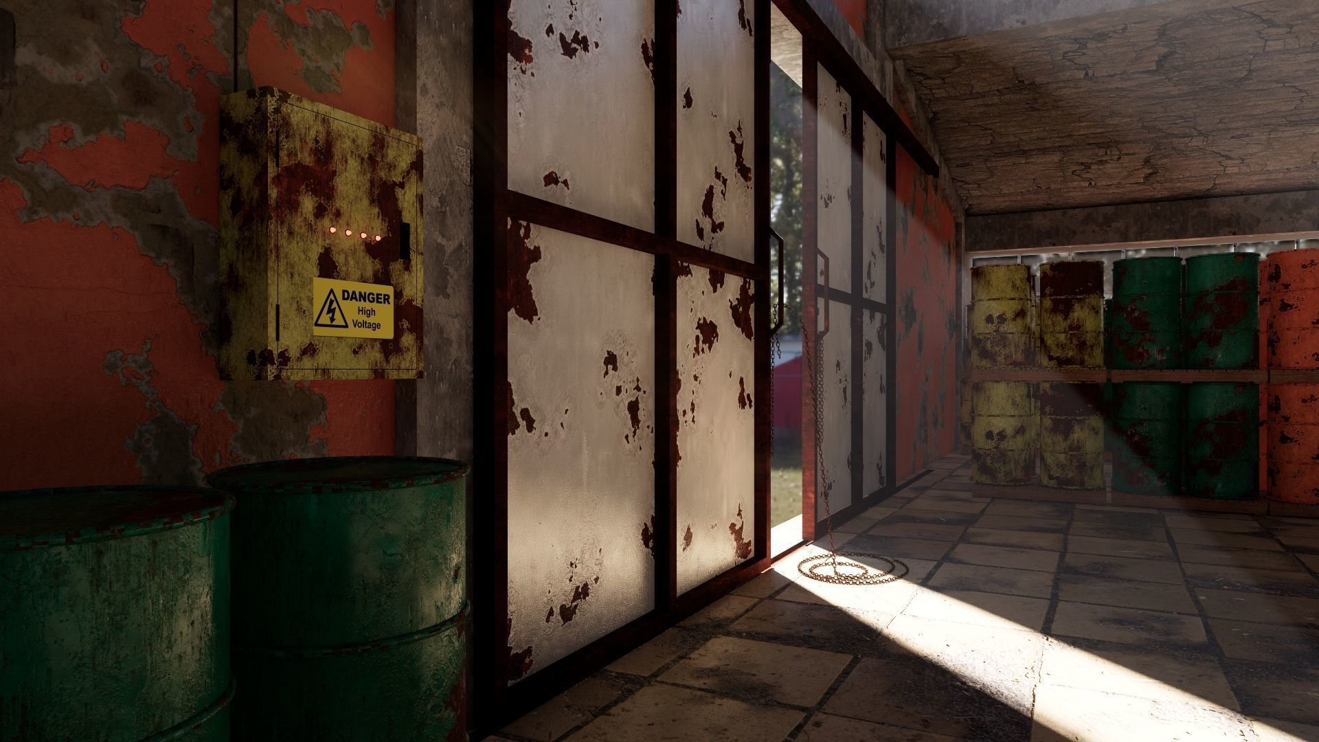 ABANDONED WAREHOUSE 3 Low-poly 3D model_35