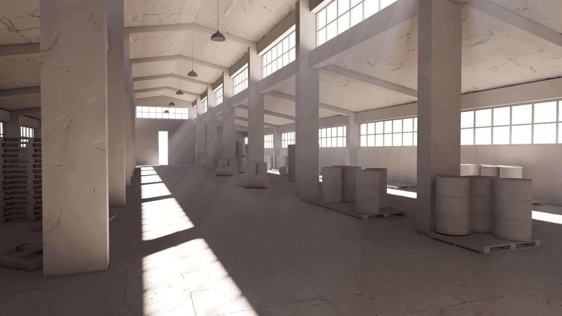 ABANDONED WAREHOUSE 3 Low-poly 3D model_38