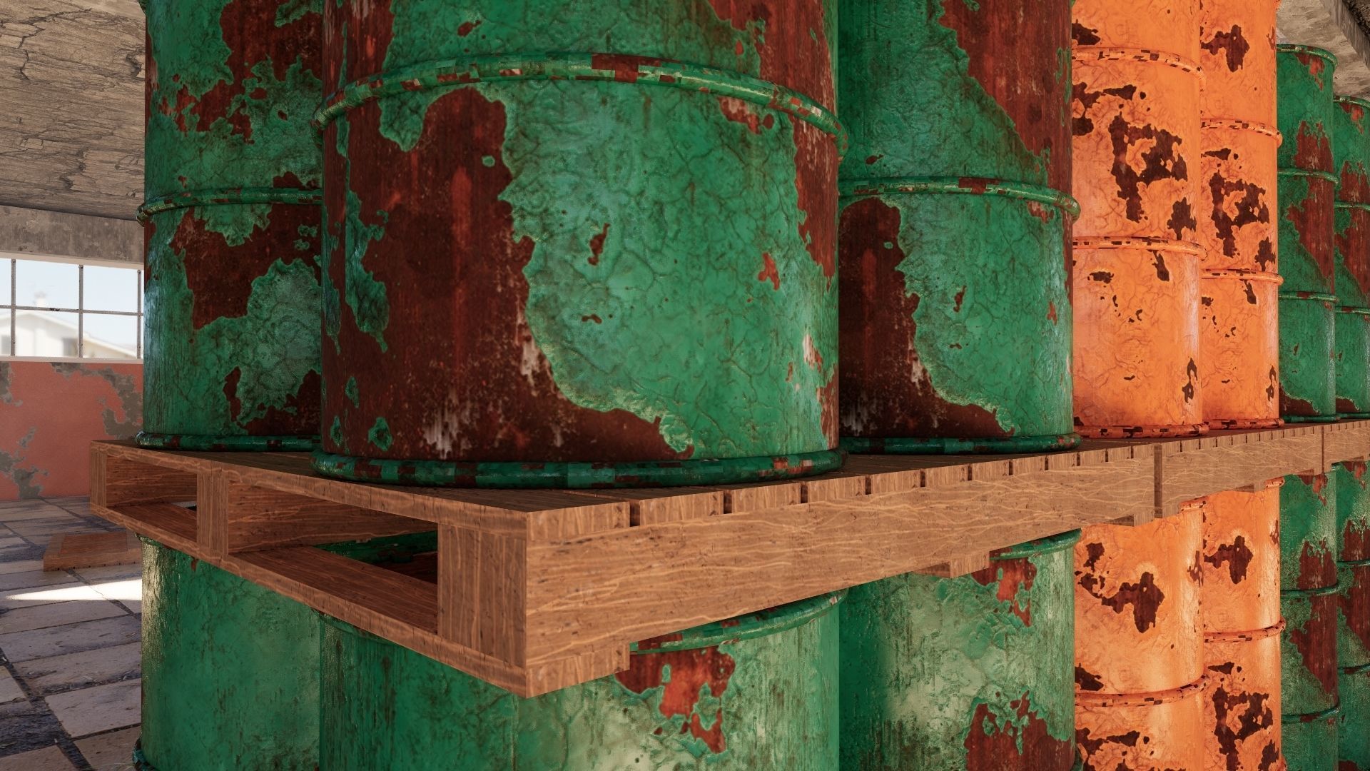 ABANDONED WAREHOUSE 3 Low-poly 3D model_11