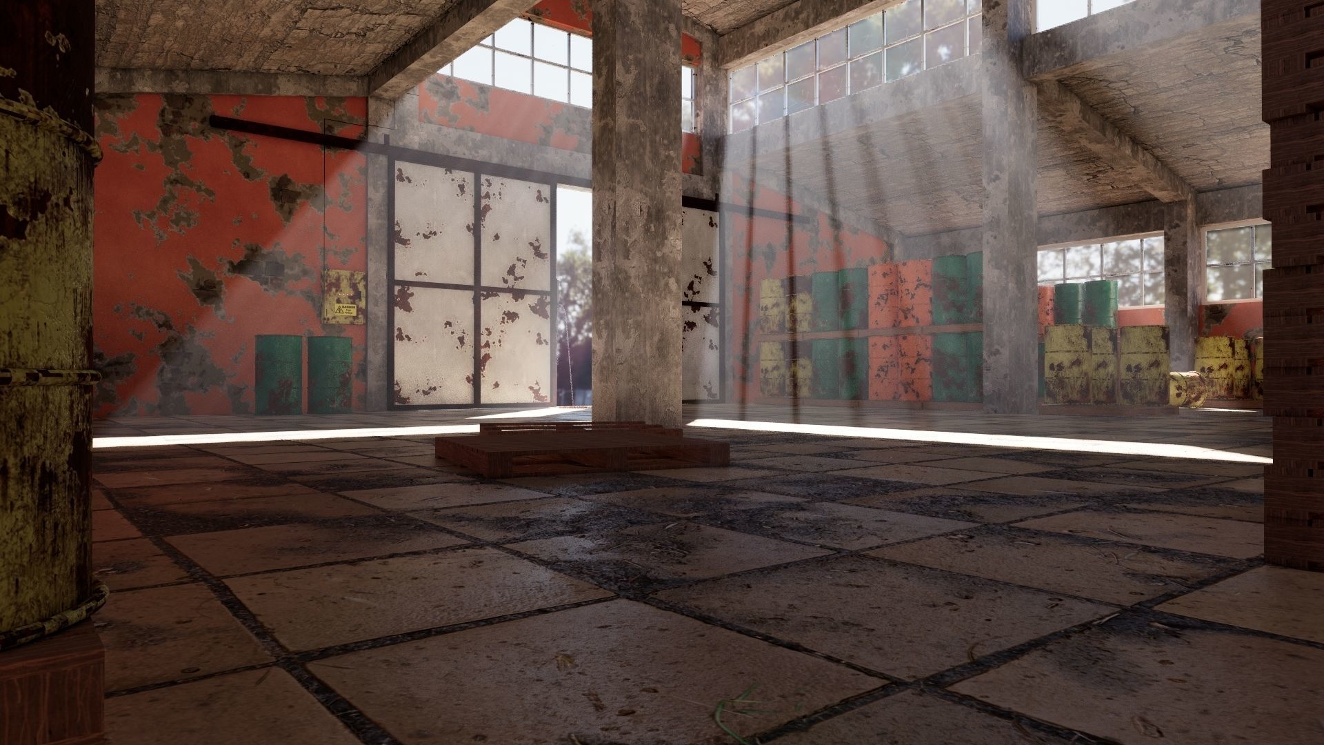 ABANDONED WAREHOUSE 3 Low-poly 3D model_28