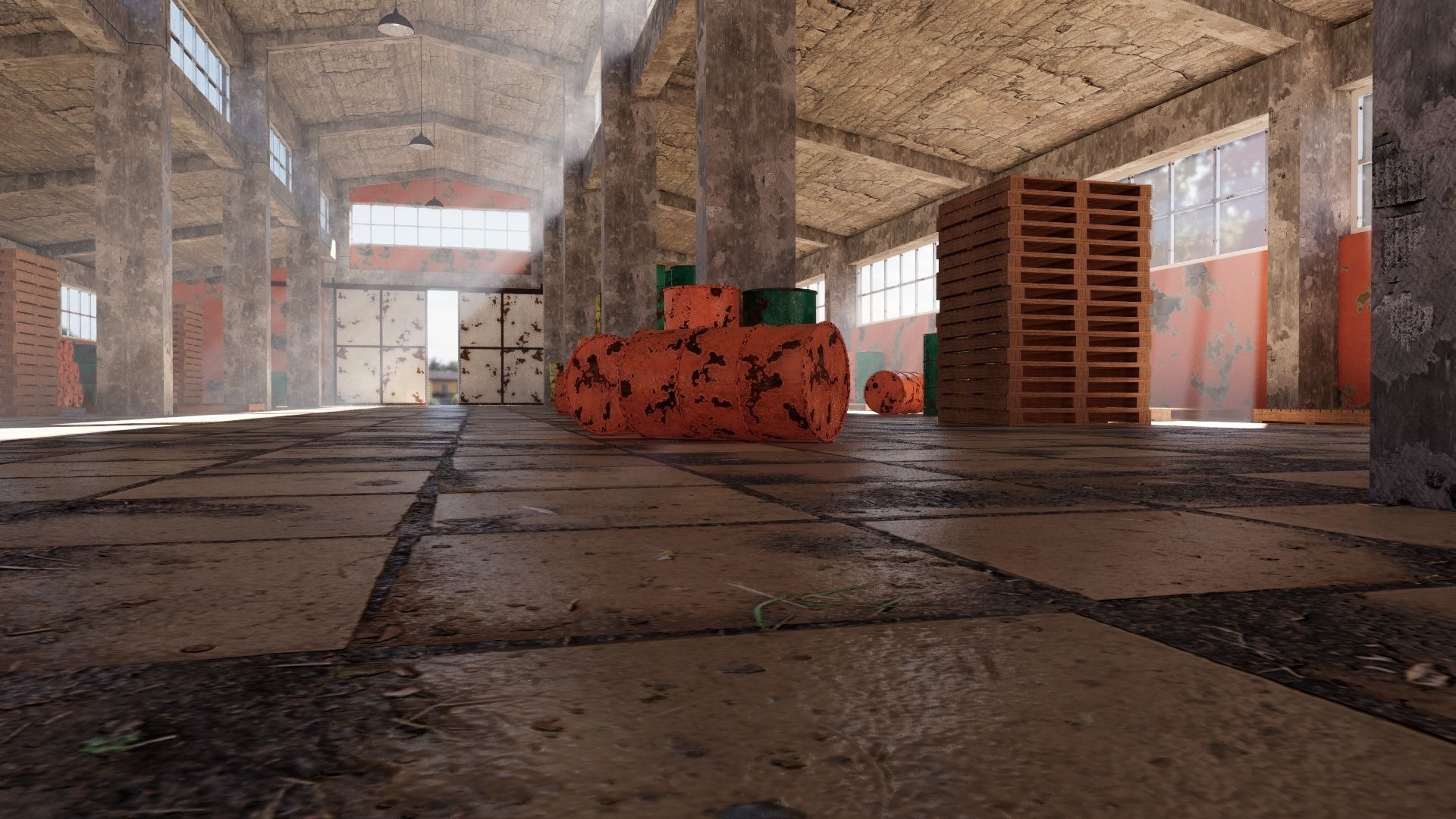 ABANDONED WAREHOUSE 3 Low-poly 3D model_30